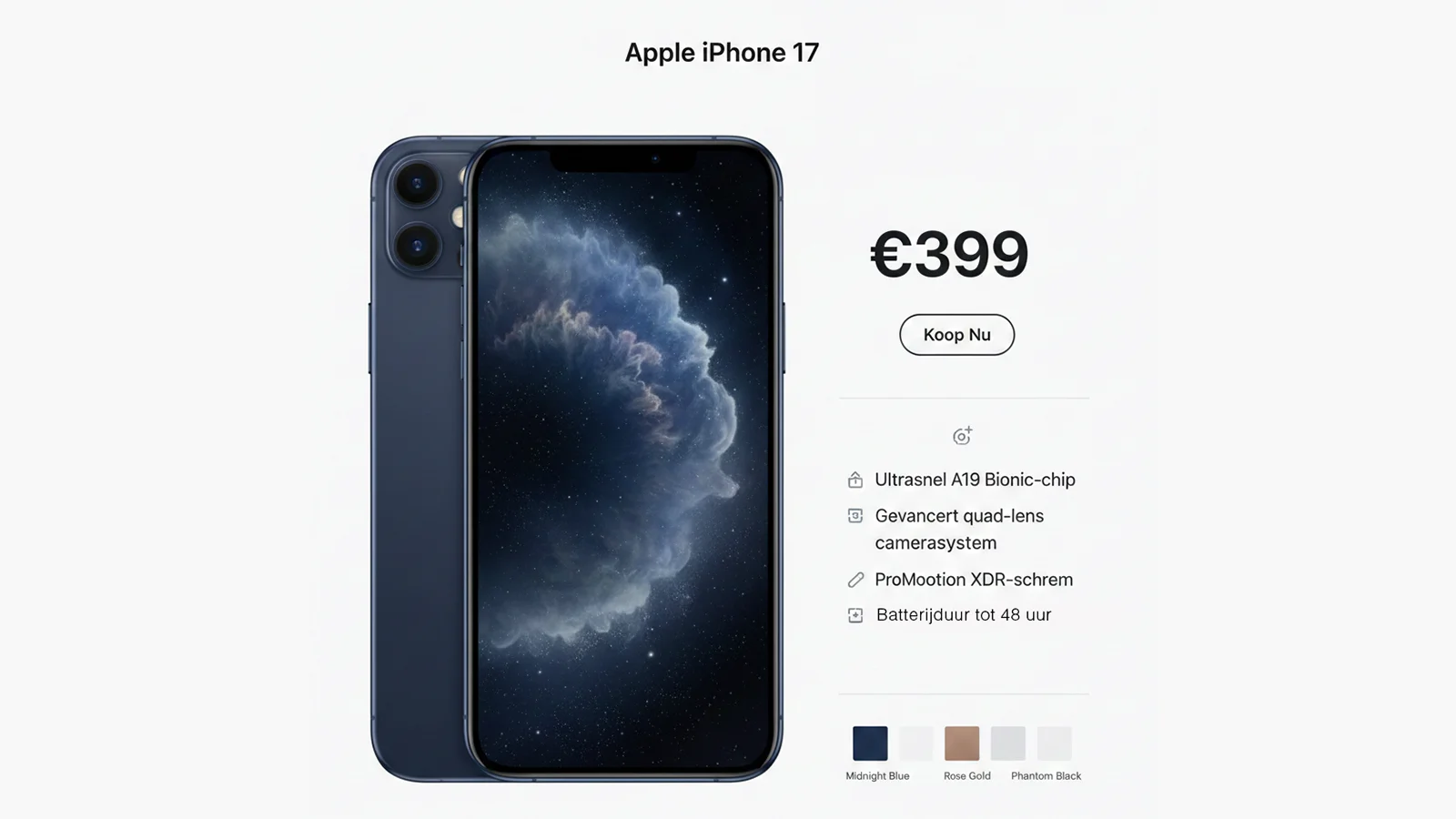 Voorbeeld screenshot: Nep webshop